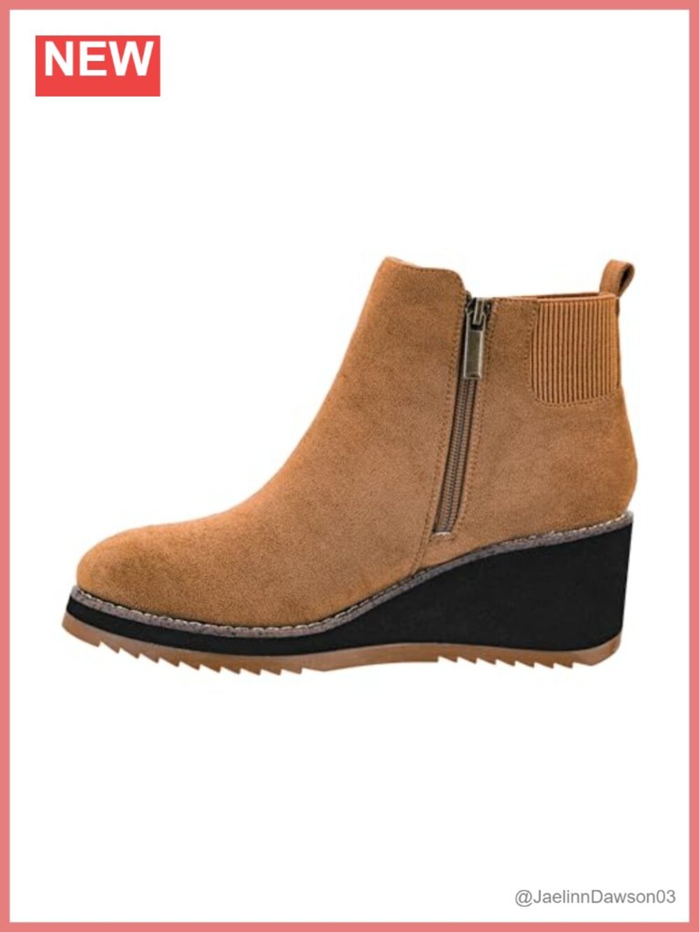 Wedge Bootie 2.25" Heel EVA Insoles Full Zip Sock Top
